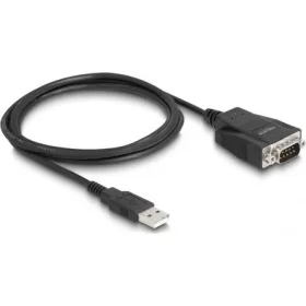   Delock USB-A 2.0 -> Serial RS-232 DB9 M/M adatkábel 1.3m fekete