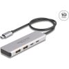 Delock USB 10 Gbps USB Type-C  hub 2 x A-típusú USB csatlakozóval és 2 x USB Type-C  csatlakozóval, valamint egy 35 cm h