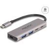 Delock USB 5 Gbps 2 USB Type-C  portos és 2 A-típusú portos hub USB Type-C  csatlakozóval