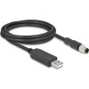 Delock M8 3pin A-code -> USB-A 2.0 M/M adatkábel 1.8m fekete FTDI chipset