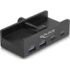 Delock Külső USB 5 Gbps 4 Port Hubon keresztül 2 x A-típusú USB és 2 x USB Type-C -k záró csavarmenettel