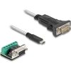 Delock USB Type-C -típusú adapter   1 x soros RS-422/485 apa 6 tűs terminal blockkal 5 V 0,5 m