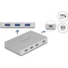 Delock 7 portos USB hub 4 x USB Type-C  anyával és 3 x A-típusú USB anyával PD 82 W-tal