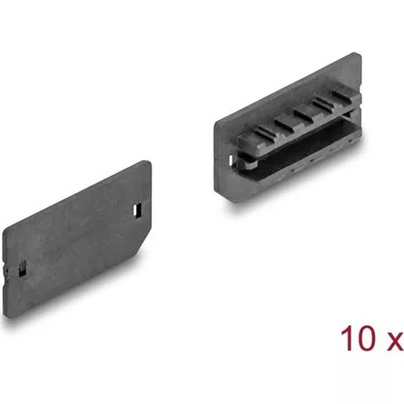 Delock Por elleni védő borítás E-típusú kulcs A USB-hez vagy kulcs B anyához 10 db. Fekete