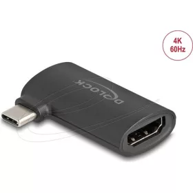   Delock Adapter USB Type-C  dugó   HDMI aljzat (DP Alt Mode), 4K, hajlított kialakítás