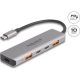 Delock USB 10 Gbps Hub 2 A-típusú USB port és 2 USB Type-C  port USB Type-C  csatlakozóval és PD 95 Watt