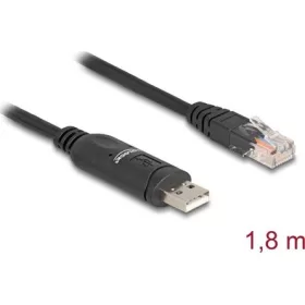   Delock Adapter USB 2.0 A-típusú csatlakozó - 1 x soros RS-232 RJ45 csatlakozó 1,8 m fekete