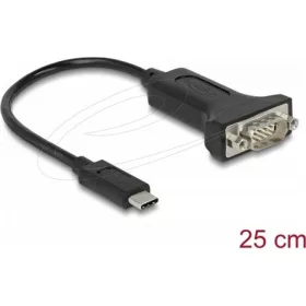  Delock USB Type-C  adapter 1 x soros RS-232 D-Sub 9 tűs dugóhoz 25 cm-es anyákkal