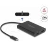 Delock USB Type-C  adapter 2 x HDMI 4K 60 Hz-hez DisplayLink  grafikával és USB PD-vel