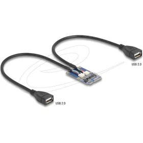   Delock Mini PCIe adapter teljes méret - 2 x USB 2.0 A-típus anya 30 cm