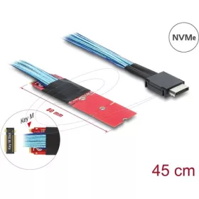   Delock M.2 M kulcs 1 x OCuLink SFF-8611 átalakítóhoz 45 cm kábellel