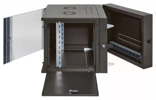 LEGRAND fali rack szekrény 19'' 12U MAG: 626 SZÉL: 600 MÉLY: 610 antracit kétrés