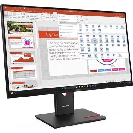 LENOVO-COM LENOVO Monitor - ThinkVision T27-40; 27,0" FHD 1920x1080 IPS, 16:9, 1500:1, 300cd/m2, 4ms, USB A-B-C, HDMI, DP, VGA