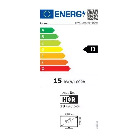 Lenovo 27" P27Q-40 monitor - 64A7GAT6EU