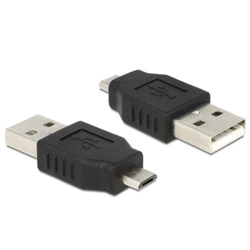 Delock Átalakító - 65036 (USB Micro-B -> USB-A 2.0, apa/anya, fekete)