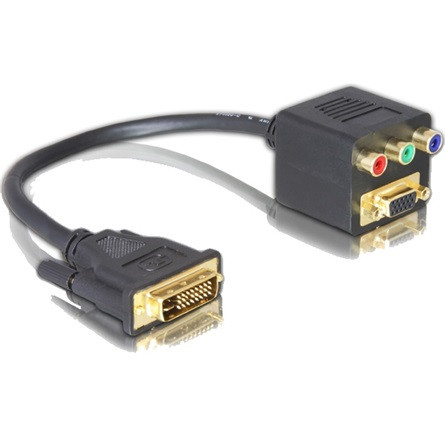 Delock ADA Delock 65061 DVI 29 apa - VGA + 3xCinch anya adapter