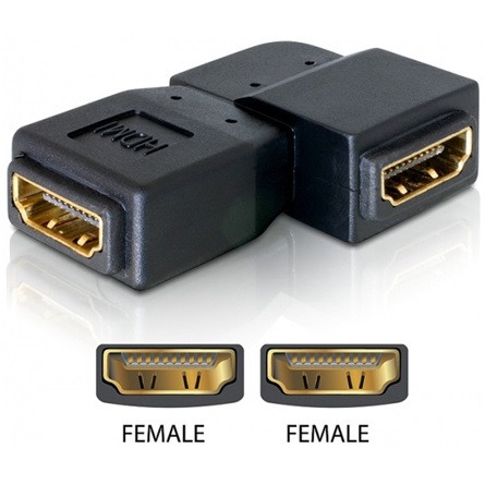 Delock ADA Delock 65078 HDMI anya > HDMI anya 90° balra hajlított adapter