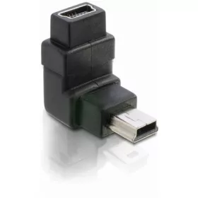   Delock USB-B 2.0 mini - USB-B 2.0 mini M/F adapter fekete 90°