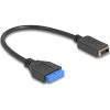 Delock USB 5 Gbps kábel tűfejes anya   belső E-típusú A kulcsos anya USB csatlakozókkal 25 cm