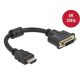 Delock HDMI 1.4 -> DVI-I M/F adapter 0.2m fekete