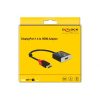 Delock Átalakító - 65207 (Aktív Displayport 1.4 -> HDMI, apa/anya, 4K, 60Hz,  fekete)