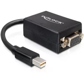   Delock ADA Delock 65256 mini Displayport > VGA 15 pin anya adapter - Fekete