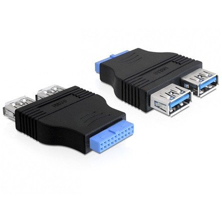 Delock ADA Delock 65324 USB 3.0 pin fejes anya - 2 x USB 3.0 anya - parallel adapter