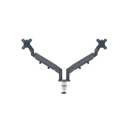 LEITZ, Ergo Dual helytakarékos monitorkar, két monitorhoz, sötétszürke