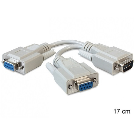 Delock ADA Delock 65403 soros Sub-D9 apa > 2 x anya adapter - 17cm