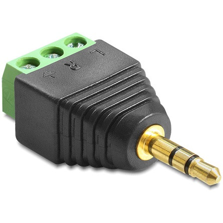 Delock ADA Delock 65419 sztereó dugó 3.5mm > Terminál blokk 3 érintkezővel adapter