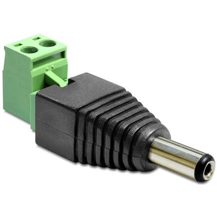 Delock ADA Delock 65422 DC 2.1x5.5mm apa > Terminál blokk 2 érintkezővel 2 részes adapter