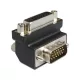 Delock ADA Delock 65425 DVI 24+5 pin anya > VGA 15 pin apa 90° forgatott adapter