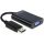Delock ADA Delock 65439 Displayport apa > VGA 15 pin anya + audio + táp adapter