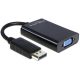 Delock ADA Delock 65439 Displayport apa > VGA 15 pin anya + audio + táp adapter