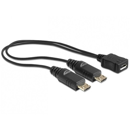 Delock KAB Delock 65440 USB micro B anya > 2 x USB micro-B apa kábel - 20,5cm