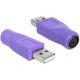 Delock PS/2 -> USB-A 2.0 F/M adapter lila