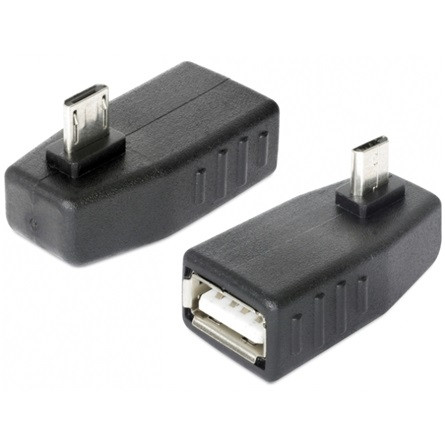 Delock ADA Delock 65474 USB micro-B apa > USB 2.0-A anya OTG 90°-ban forgatott adapter
