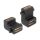 Delock ADA Delock 65510 HDMI-A anya > anya csavarhellyel, 90°-ban elforgatott adapter