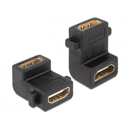 Delock ADA Delock 65510 HDMI-A anya > anya csavarhellyel, 90°-ban elforgatott adapter