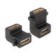 Delock ADA Delock 65510 HDMI-A anya > anya csavarhellyel, 90°-ban elforgatott adapter