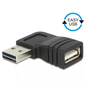   Delock ADA Delock 65522 EASY-USB 2.0-A apa > USB 2.0-A anya bal/jobb forgatott adapter