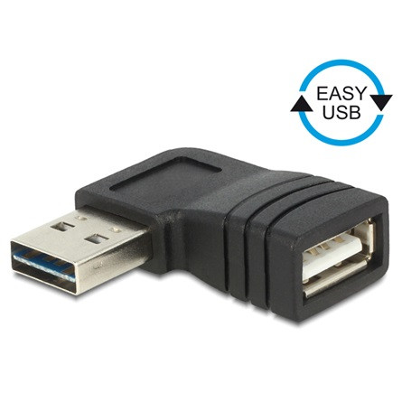 Delock ADA Delock 65522 EASY-USB 2.0-A apa > USB 2.0-A anya bal/jobb forgatott adapter
