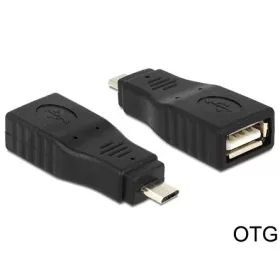   Delock ADA Delock 65549 USB Micro B apa > USB 2.0 anya OTG teljesen fedett adapter