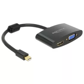   Delock ADA Delock 65553 mini Displayport-dugós csatlakozó > HDMI / VGA-csatlakozóhüvely