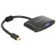 Delock ADA Delock 65553 mini Displayport-dugós csatlakozó > HDMI / VGA-csatlakozóhüvely