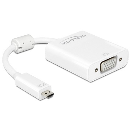 Delock ADA Delock 65557 HDMI micro-D dugó > VGA hüvely audióval - Fehér