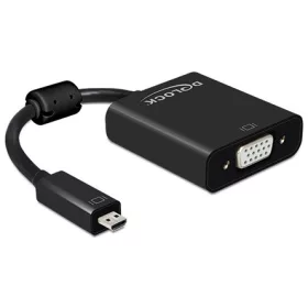   Delock ADA Delock 65558 HDMI micro-D dugó - VGA hüvely audióval adapter - Fekete
