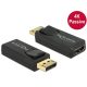 Delock ADA Delock 65571 Displayport 1.2 dugós csatl. - HDMI csatlakozóhüvely 4K passzív adapter - Fekete