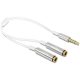 Delock KAB Delock 65576 1x3,5mm jack dugó - 2x3,5mm jack hüvely kábel - 0,25m