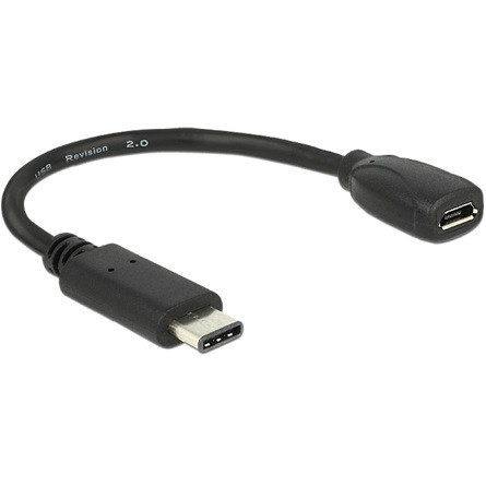 Delock KAB Delock 65578 USB Type-C™ 2.0 C dugó - USB2.0 micro-B típusú hüvely - 0,15m